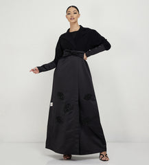 Black Bridal Queen Abaya (Flash)