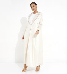 سترة لؤلؤية وردية