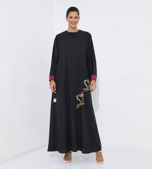 Red Flora Abaya (Flash)